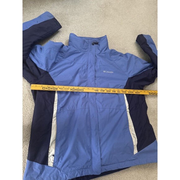 Columbia Interchange Jacket Women’s Plus Size 1X blue/white Fleece Lined - Picture 9 of 14